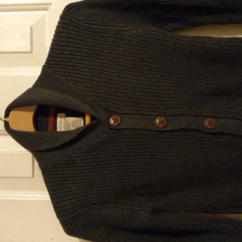 Boys Grey Button Sweater
